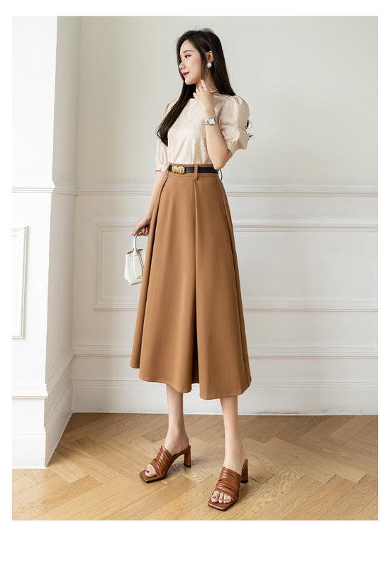 OL Commuter High Waist Mid-length Dress