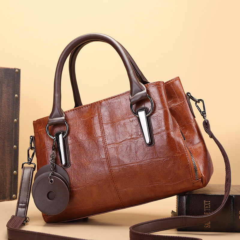 New Retro Contrasting Color Large Capacity Bag