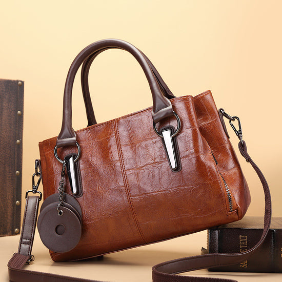 New Retro Contrasting Color Large Capacity Bag