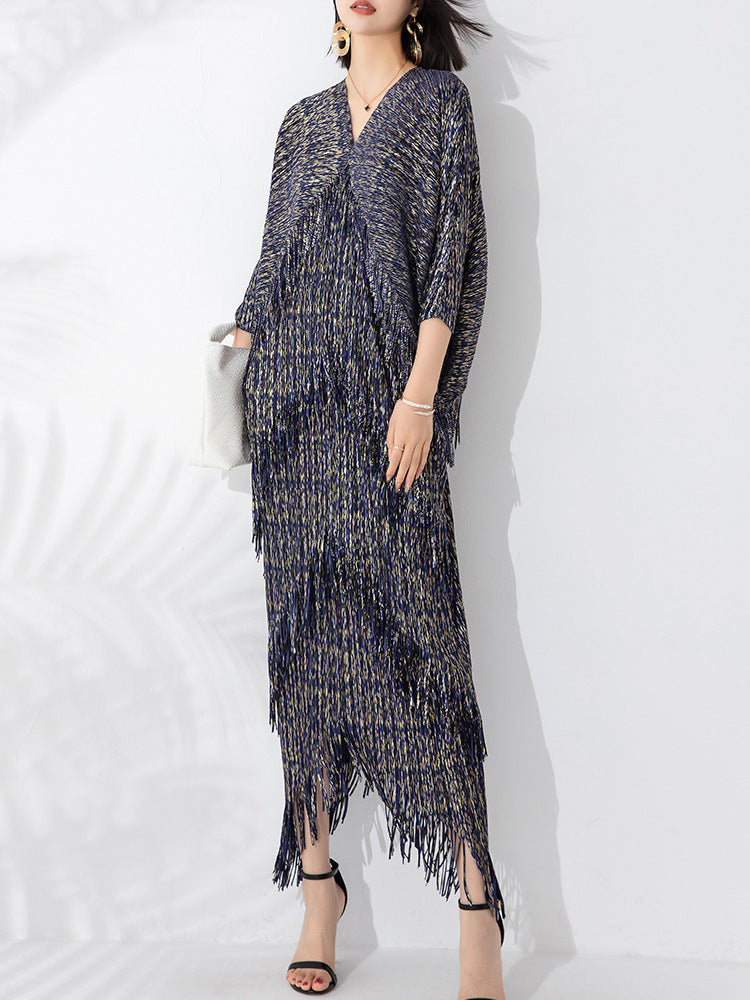 Women's Fashion Fringed Sheath Long Dress