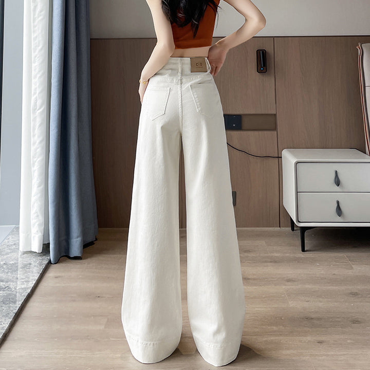 New High Waist Wide Leg Jeans Women Loose Casual