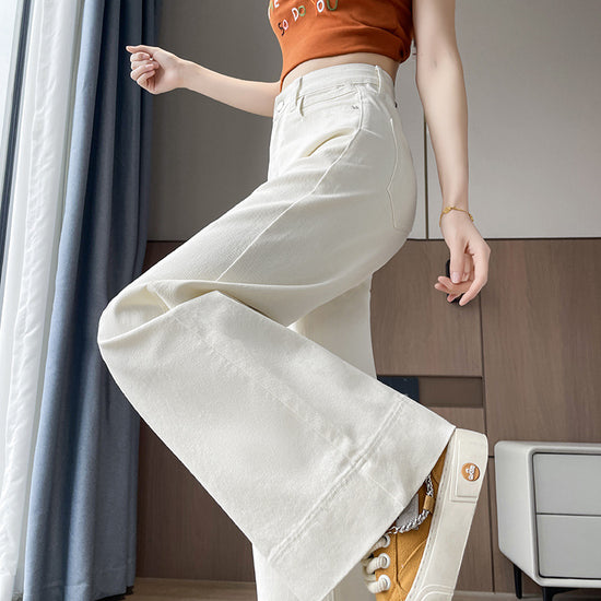 New High Waist Wide Leg Jeans Women Loose Casual