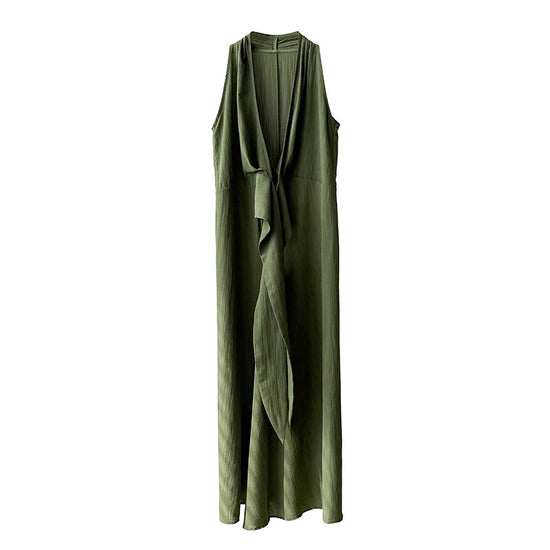 Temperament Waist-controlled Lace Up Slimming Long Dress