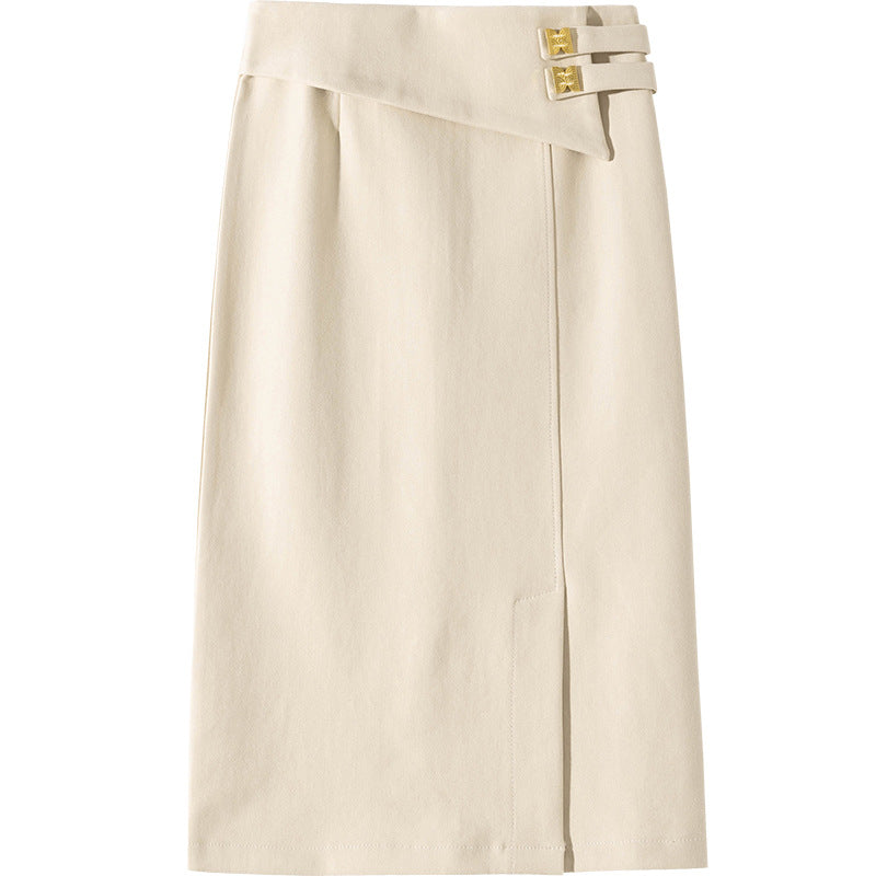 Four Seasons High Waist Mid-length Office Lady Sheath Skirt Women