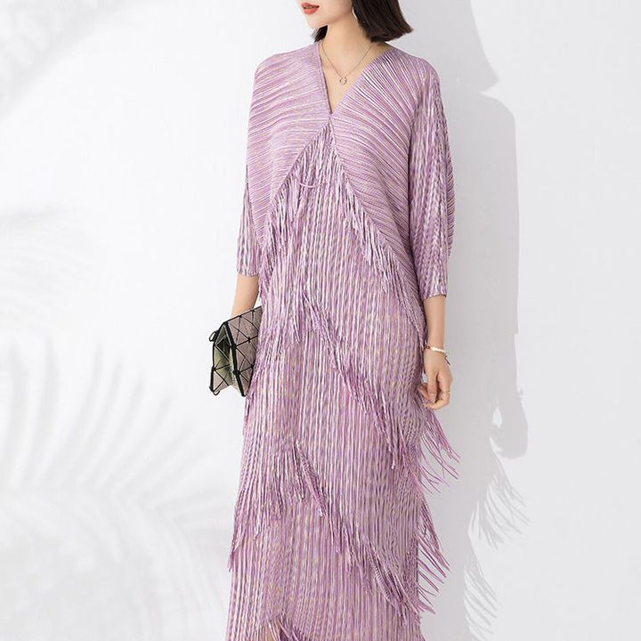 Women's Fashion Fringed Sheath Long Dress