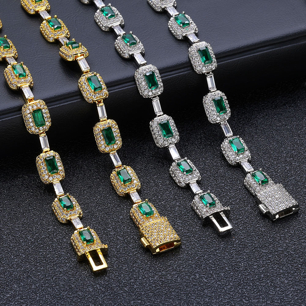 European Hip Hop Colorful Gemstone Jewelry Bracelet