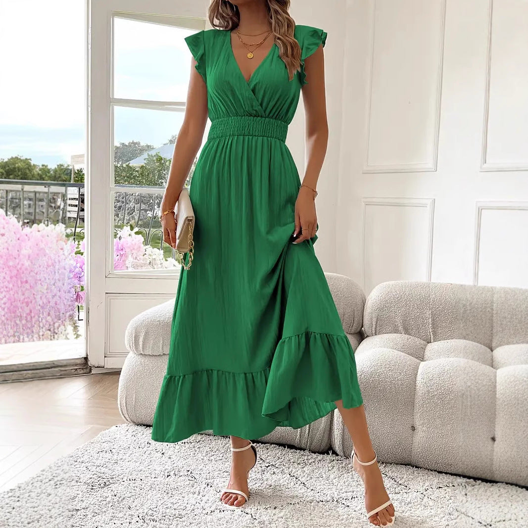 Long Summer Short Sleeve Dress