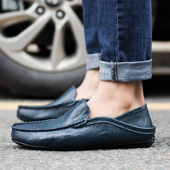 Genuine Leather Casual Cowhide British Soft Bottom Men's Leather Shoes