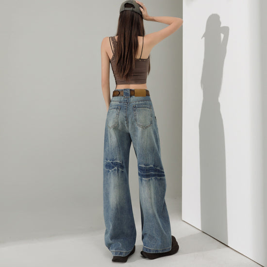 High Waist All-matching Sickle Jeans For Women