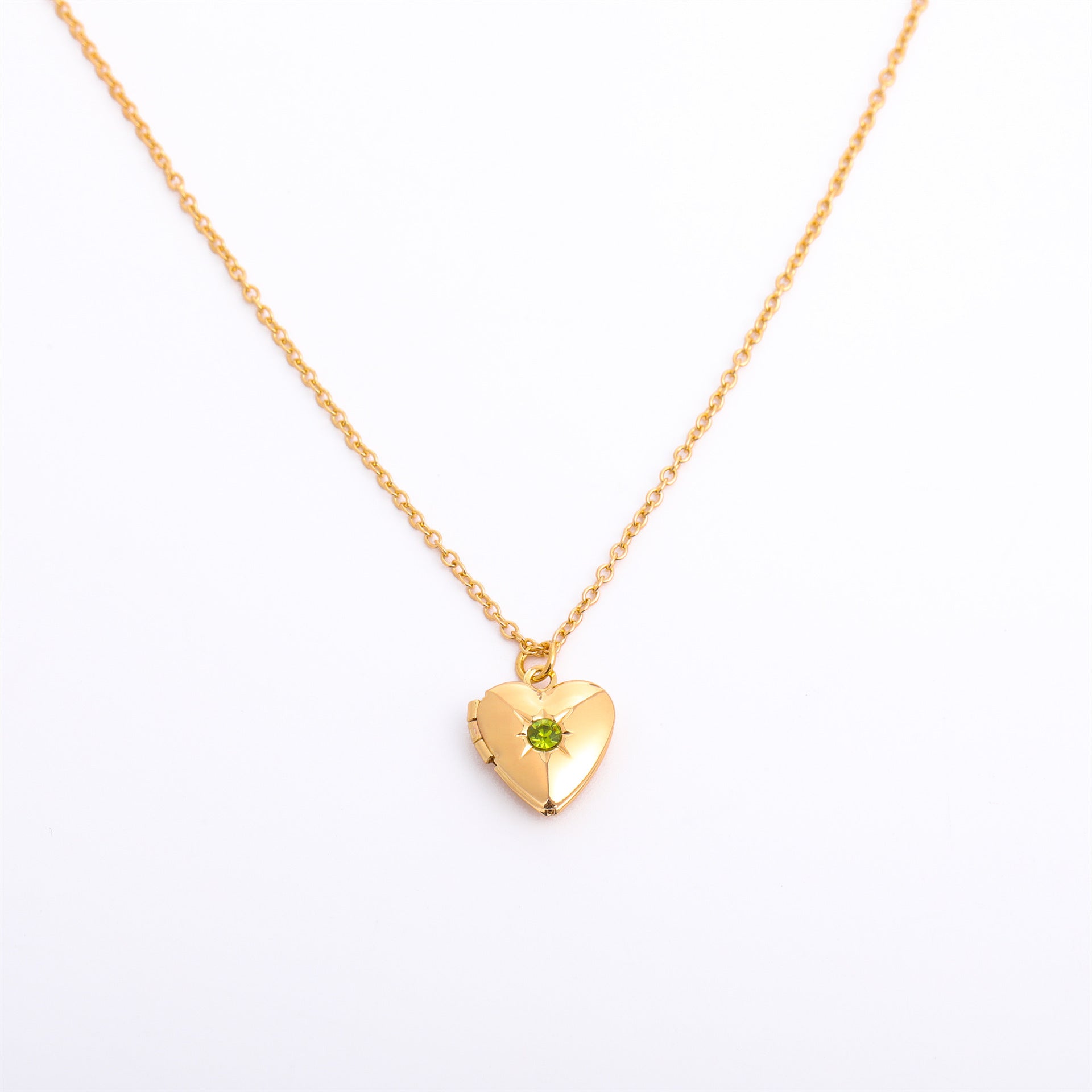 Fashion Love Heart Opening And Closing Album Titanium Steel Necklace
