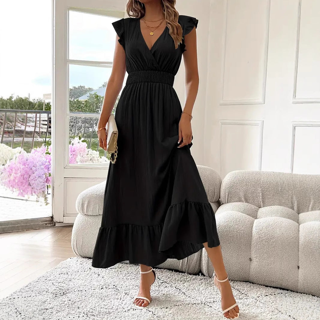 Long Summer Short Sleeve Dress