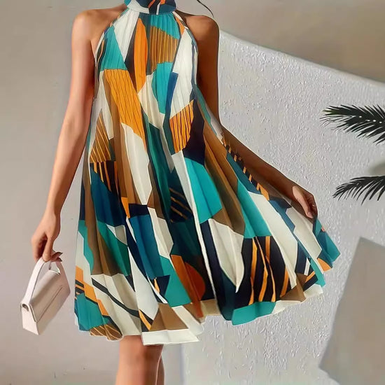 Women's Elegant Holiday Floral Print Long Dress