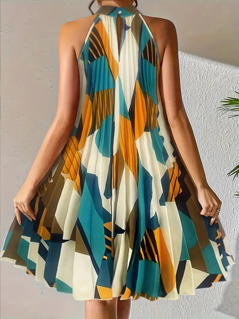 Women's Elegant Holiday Floral Print Long Dress