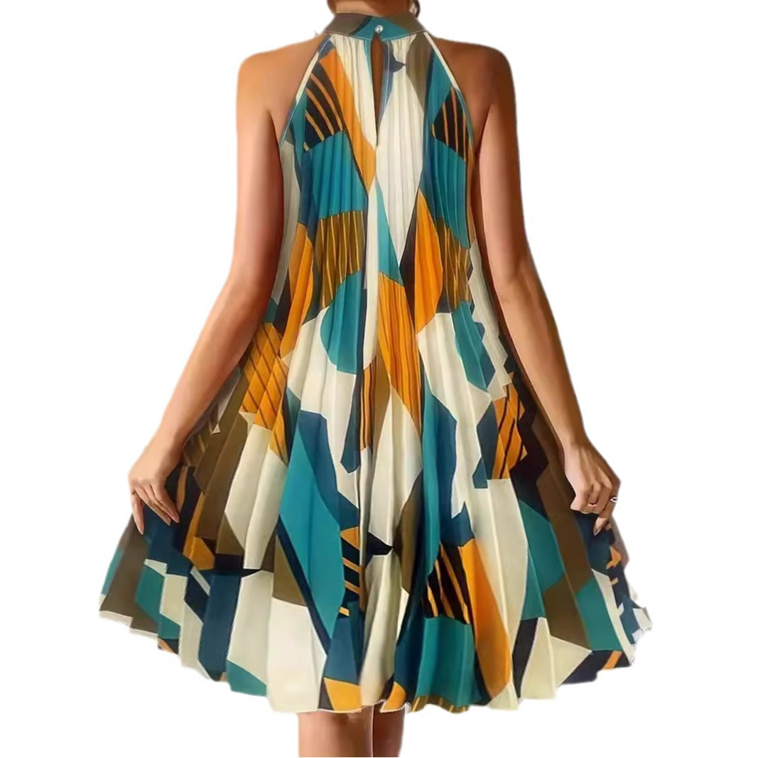 Women's Elegant Holiday Floral Print Long Dress
