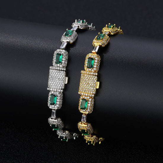 European Hip Hop Colorful Gemstone Jewelry Bracelet