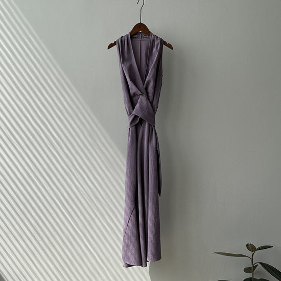 Temperament Waist-controlled Lace Up Slimming Long Dress