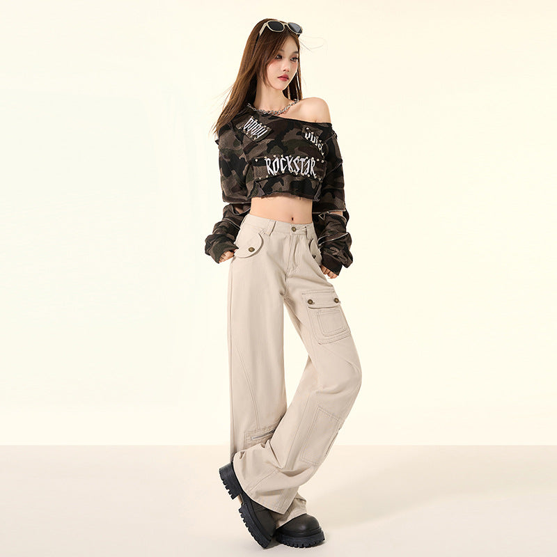 Design Skinny Wide Leg High Waist Jeans