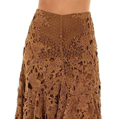 Women's Hollow Vacation Style Lace Beach Skirt