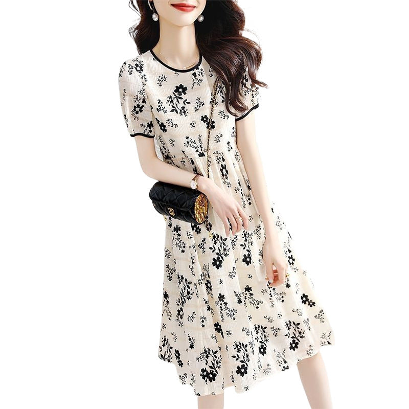 Floral Chiffon Dress Women's Clothes Summer
