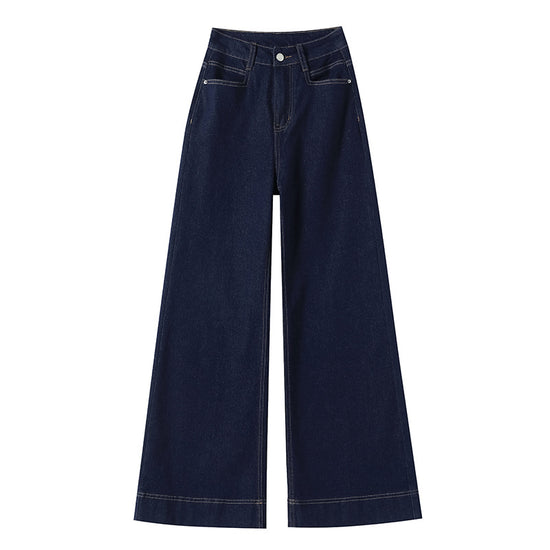 New High Waist Wide Leg Jeans Women Loose Casual