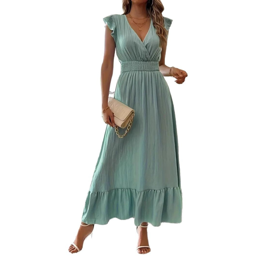 Long Summer Short Sleeve Dress