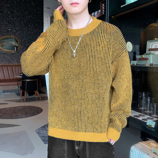 Sweater Men's Loose Round Neck Pullover Sweater