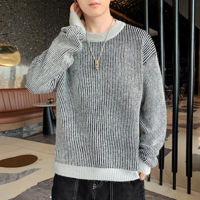 Sweater Men's Loose Round Neck Pullover Sweater