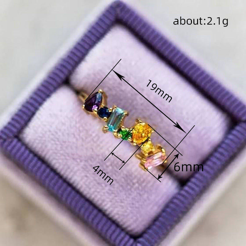 Geometry Pattern Style High-grade Temperament Index Finger Ring