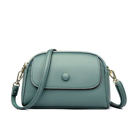 Lightweight Soft Leather One-shoulder Crossbody Bag