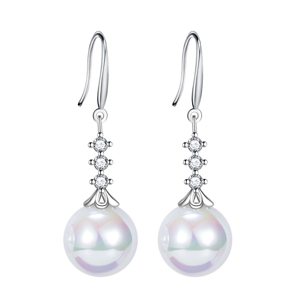 Pearl Four Petal Flower Pendant Girl