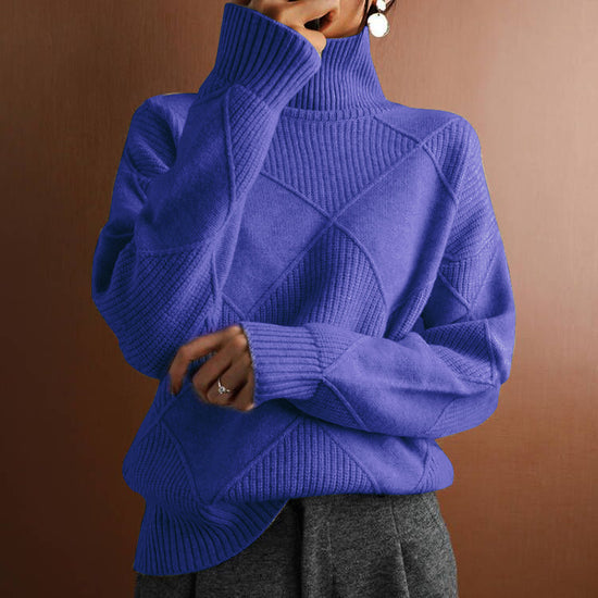 Loose High Collar Warm Sweater Women
