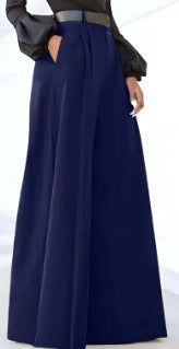 High Waist Wide Leg Trousers Bell-bottom Pants Fashion Elegant Party
