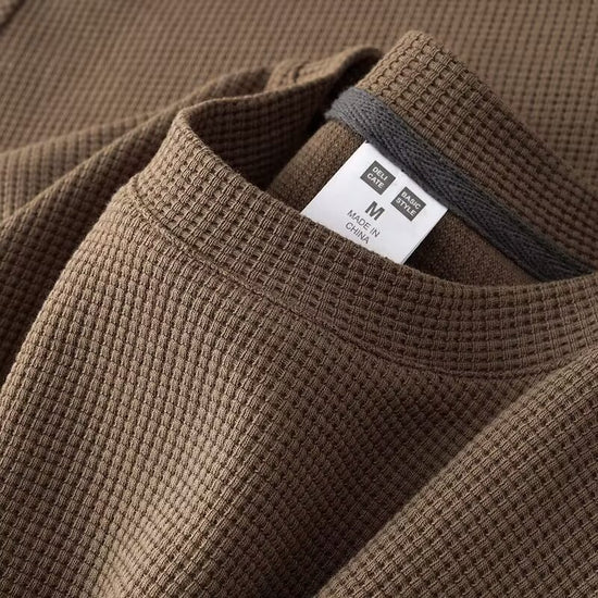 Waffle Men's Casual Half-sleeve Summer Wear