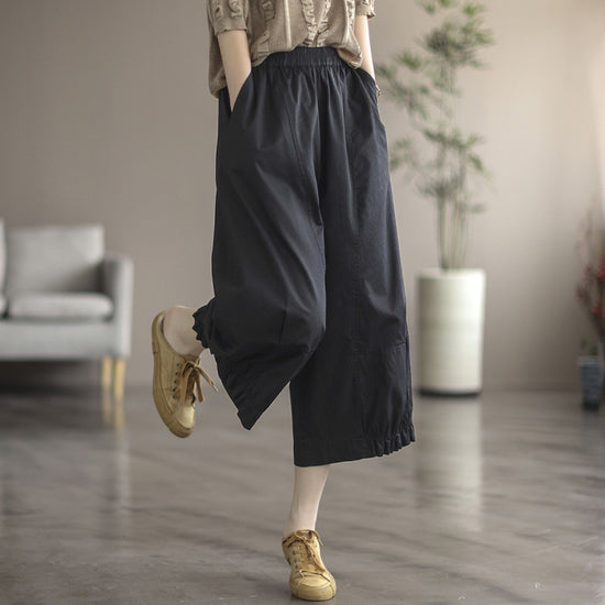 Plus Size All-matching Youthful-looking Wide-leg Pants