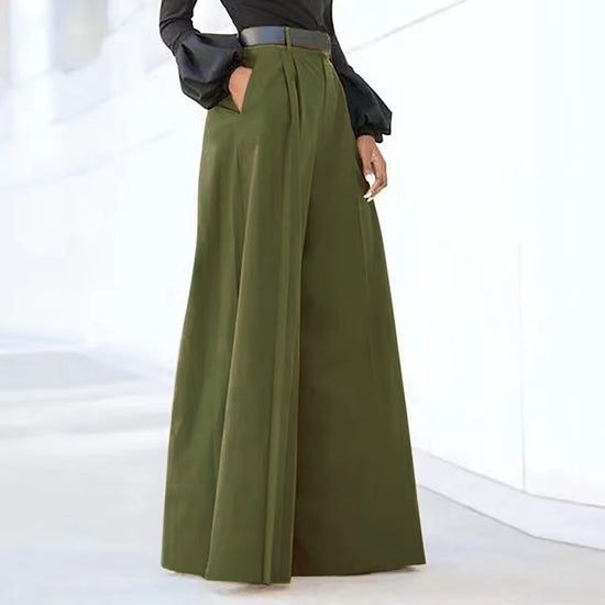 High Waist Wide Leg Trousers Bell-bottom Pants Fashion Elegant Party