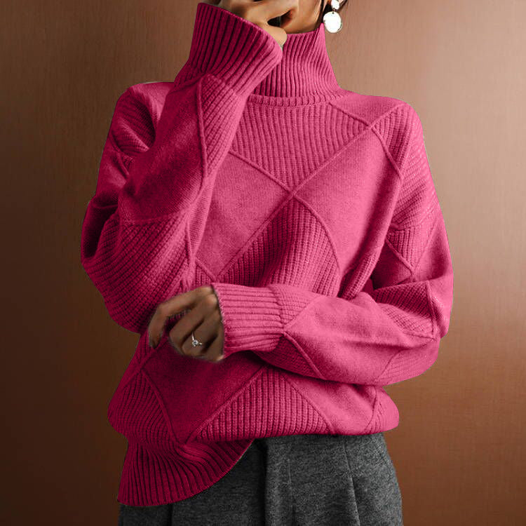 Loose High Collar Warm Sweater Women
