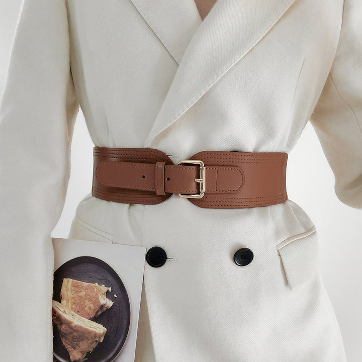 Elastic Waist Seal Square Pin Buckle All-match Fashion Belt