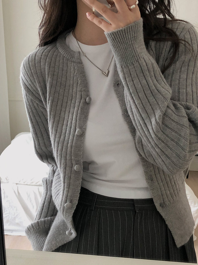 Sweater Coat Women's Slim-fit Long-sleeved Knitted Cardigan