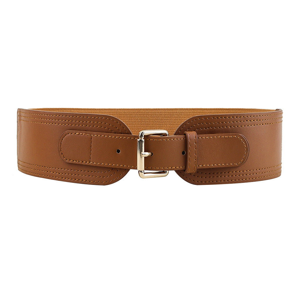 Elastic Waist Seal Square Pin Buckle All-match Fashion Belt