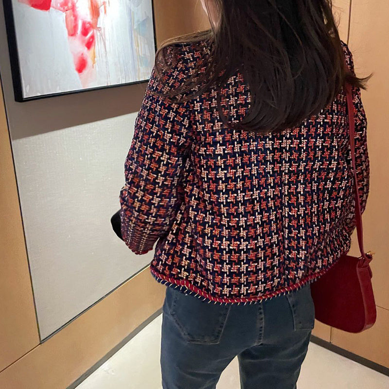 Women's Autumn New Tweed Light Luxury Top Coat