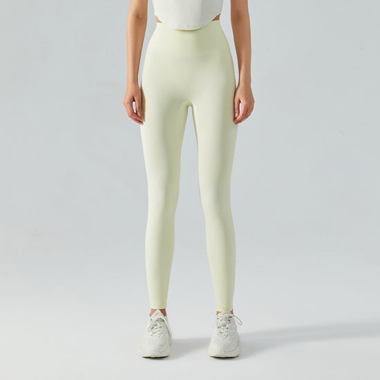 Nude Feel High Waist Belly Contracting Yoga Pants Double-sided Brushed Fitness