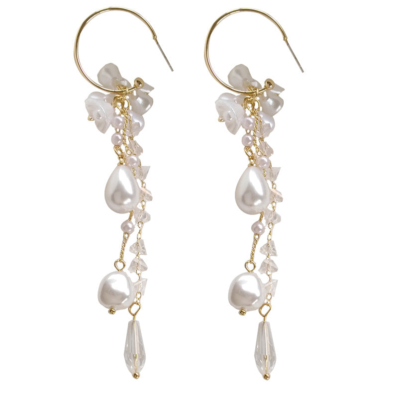 S925 Silver Needle Beautiful Long Earrings