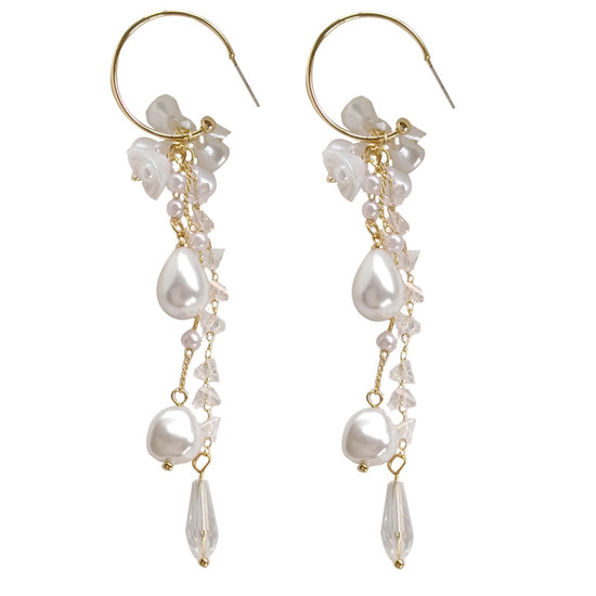 S925 Silver Needle Beautiful Long Earrings