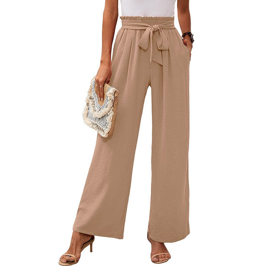 Knotted Commuter Wide Leg Pants Casual