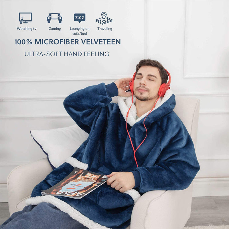 Winter TV Hoodie Blanket Winter Warm Home Clothes Women Men