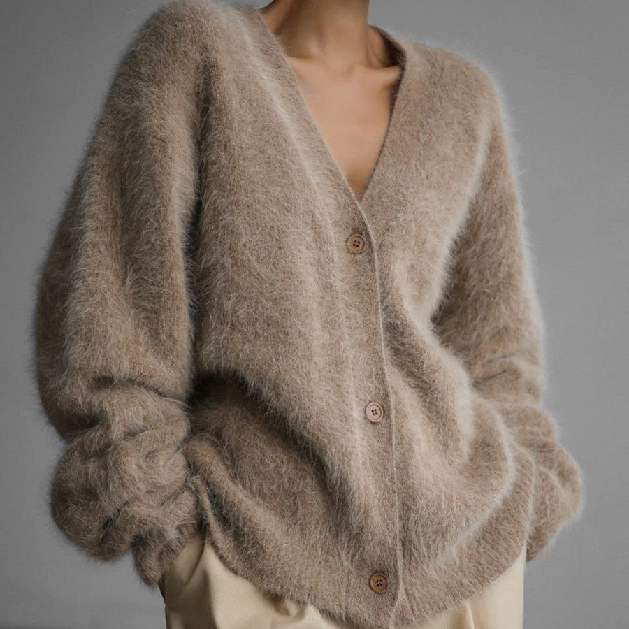 Loose V-neck Cardigan Fall Winter For Women