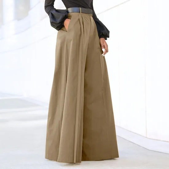 High Waist Wide Leg Trousers Bell-bottom Pants Fashion Elegant Party
