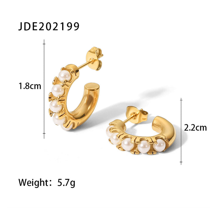 Versatile Style Geometric Titanium Steel Earrings