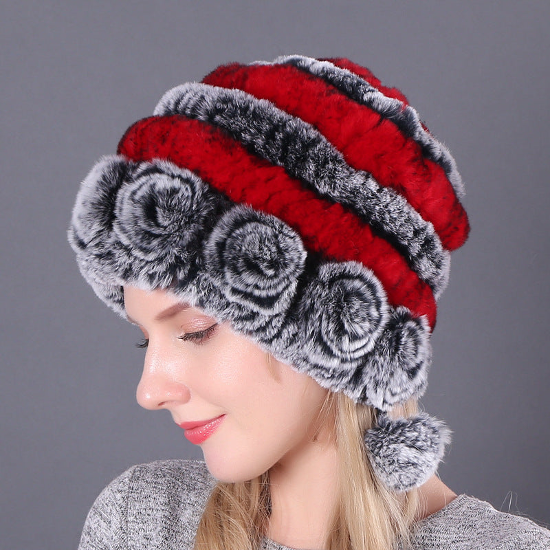 Warm And Thick Earmuffs Knitted Woolen Hats