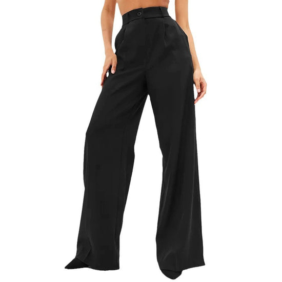 Women's Pure Color Temperament All-matching Casual Trousers